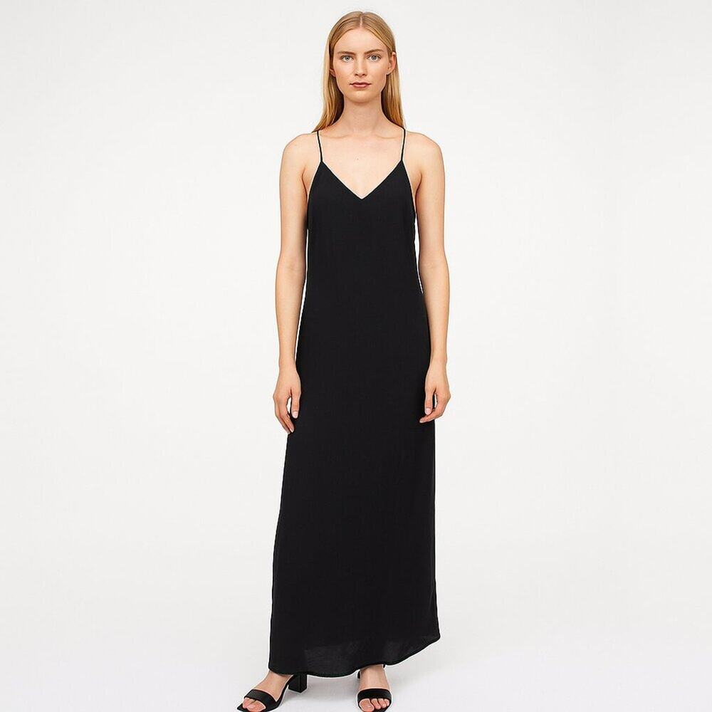 2/$30 Old Navy Halter Strap Shift Maxi Dress Black XS #A0516 TRB3